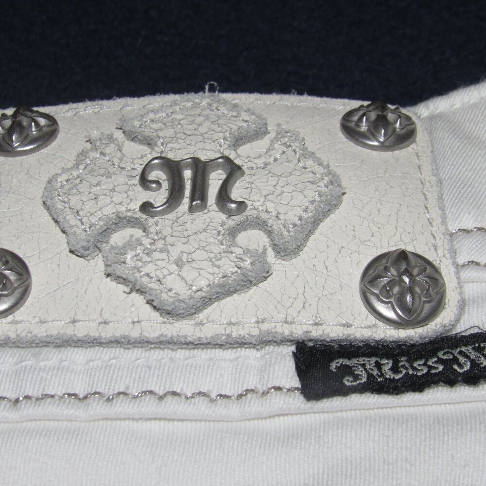 MISS ME Skinny White Sequin Pocket Jeans Size 28 (Inseam: 33”) - Picture 9 of 9